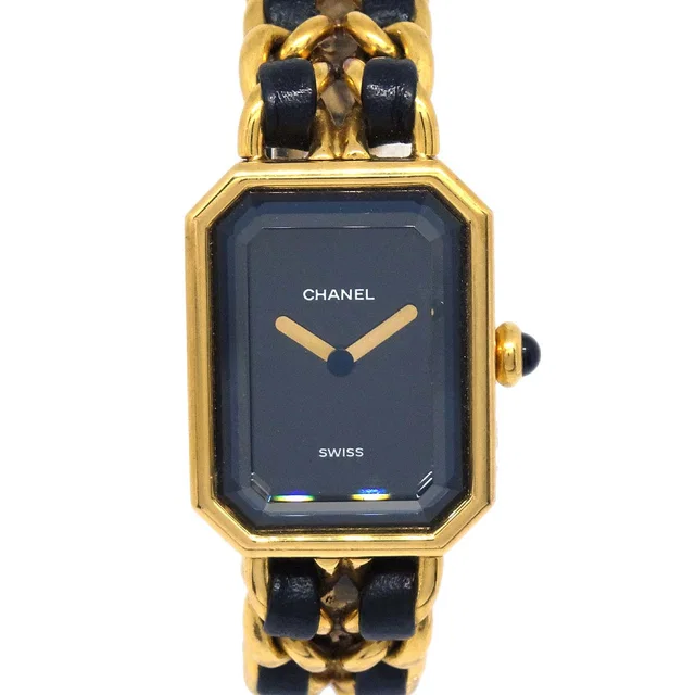 Chanel Premiere Watch Gold #S in Gold Leather from AMORE Vintage Tokyo