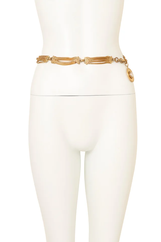 Chanel Multi-Chain Pearl Medallion Belt from Recess LA, photo 2 of 2