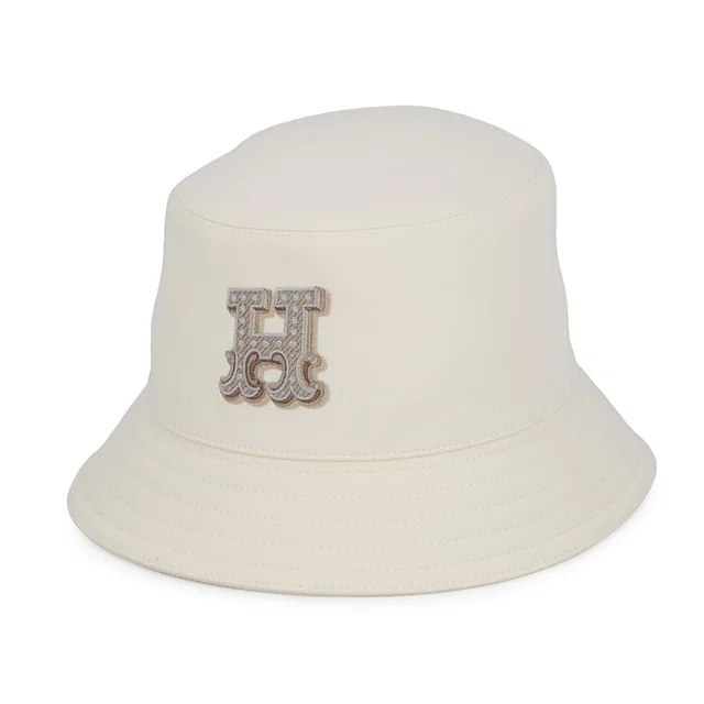 Hermès Harper Bucket Hat Size 57 Blanc Lotus Cotton100% in White from GALLERY RARE