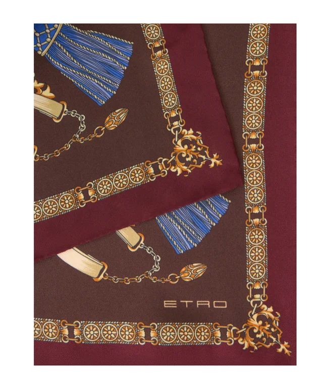 Etro silk scarf with charm motif, photo 2 of 3 from SENSER