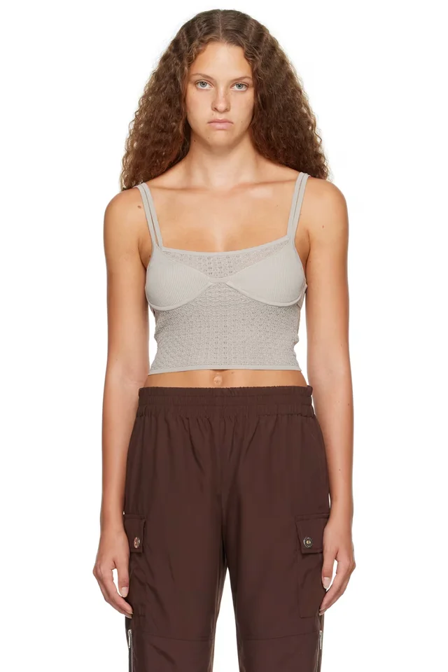 Dion Lee Gray Serpent Tank Top, image 1 of 1 from SSENSE