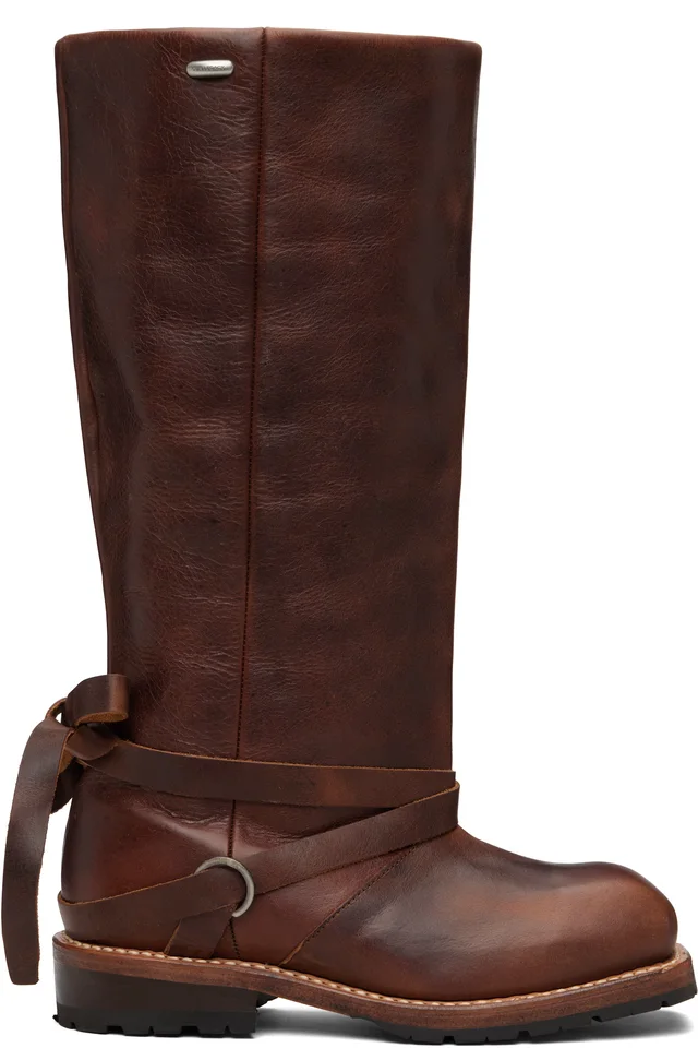 Tan High Engine Tall Boot, image 1 of 1 from SSENSE