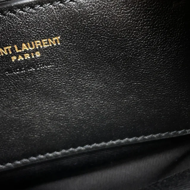 Saint Laurent Calypso Mini Hobo Bag Black791484 Lambskin in Lambskin from GALLERY RARE, photo 12 of 16