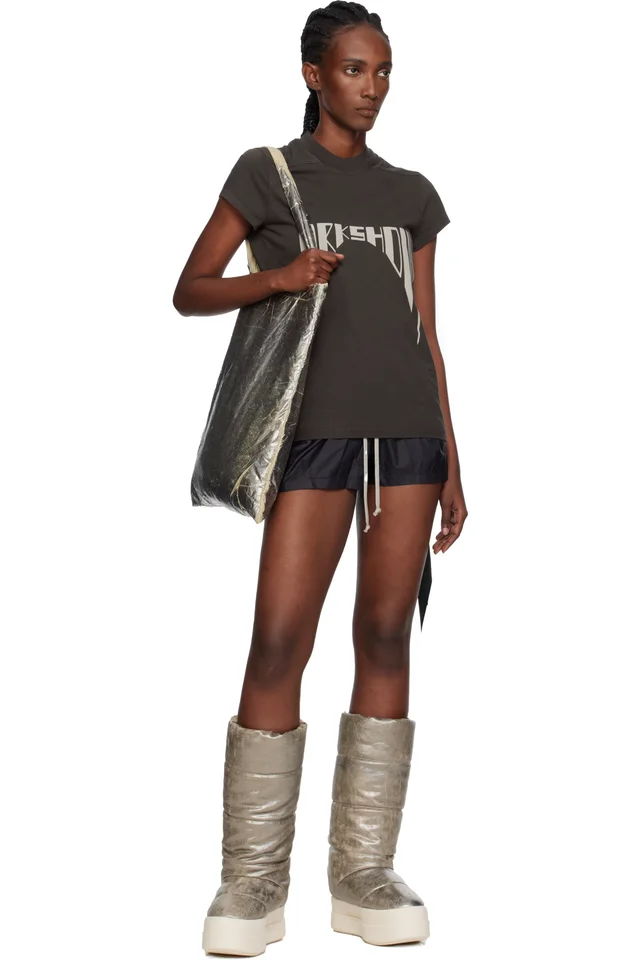 Rick Owens DRKSHDW Silver Concordians Mega Bumper Knee High Lunar Boots, photo 5 of 5 from SSENSE