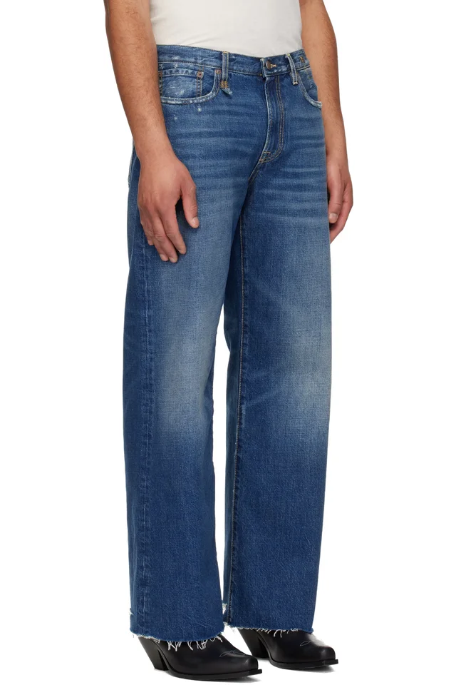 R13 Blue D'Arcy Loose Jeans, photo 2 of 4 from SSENSE