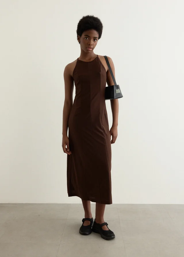 Incu Collection Illuminate Jersey Tank Dress in Brown from Incu, photo 1 of 1