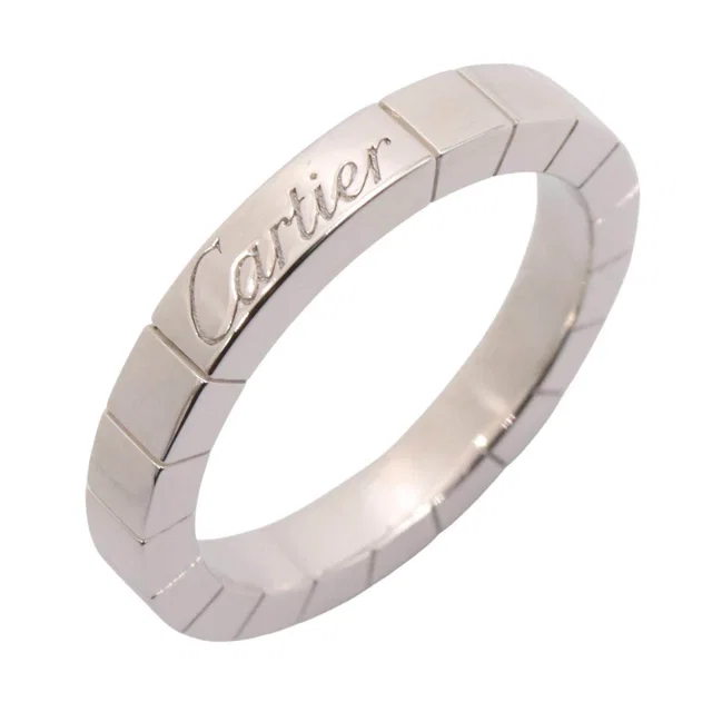 Cartier Lanieres Au750 White Gold Ring Size 9.5 in White from LuxUness