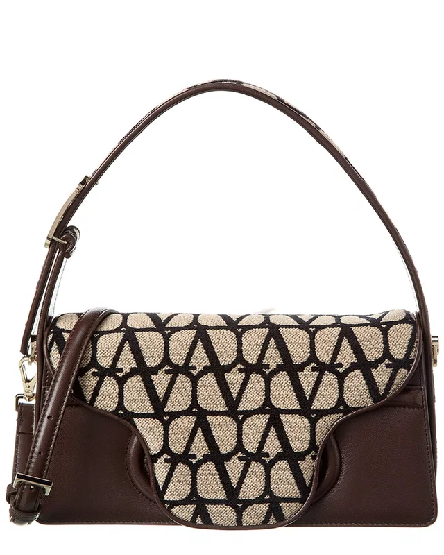 Valentino Toile Iconographe Le Grand Deuxieme Leather Shoulder Bag, image 1 of 1 from Gilt