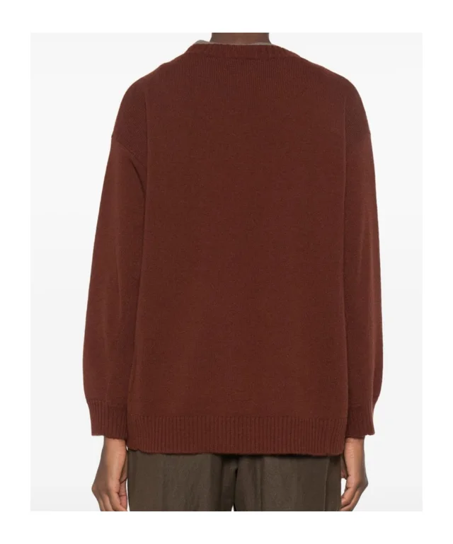 Max Mara logo-appliqué crew-neck sweater, photo 4 of 5 from SENSER