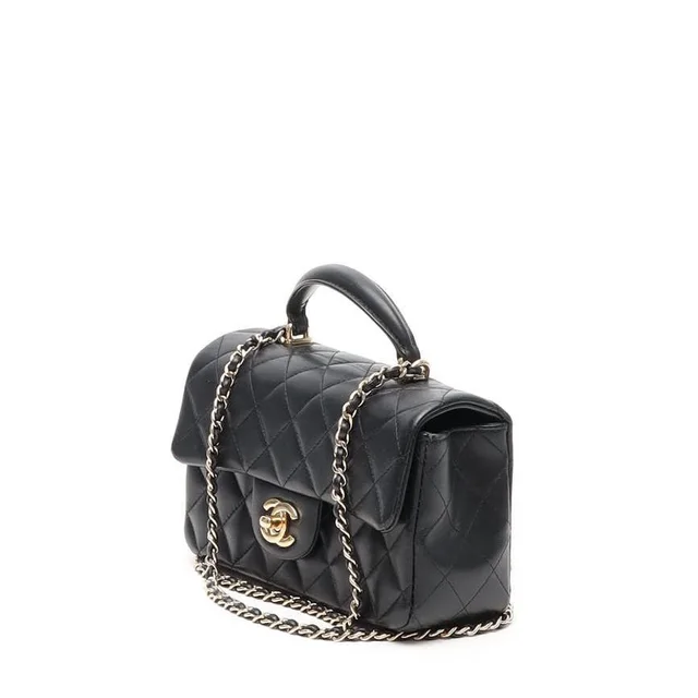 Chanel Classic Mini Top Handle Bag in Leather from A Retro Tale, photo 2 of 15
