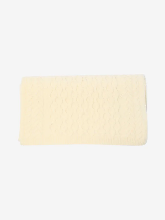Max Mara Ecru cable knit scarf from Sign of the Times