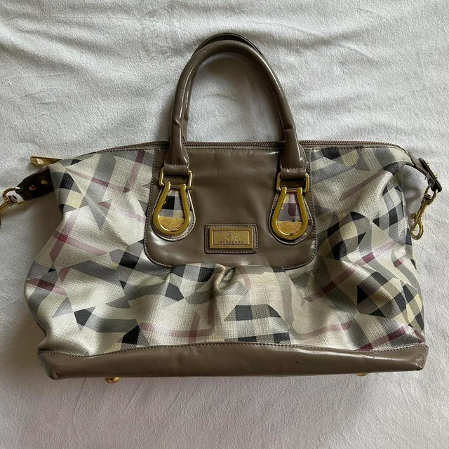 Burberry Women's Tote bags - Grey/Brown in gray|red|brown from Depop, photo 1 of 1