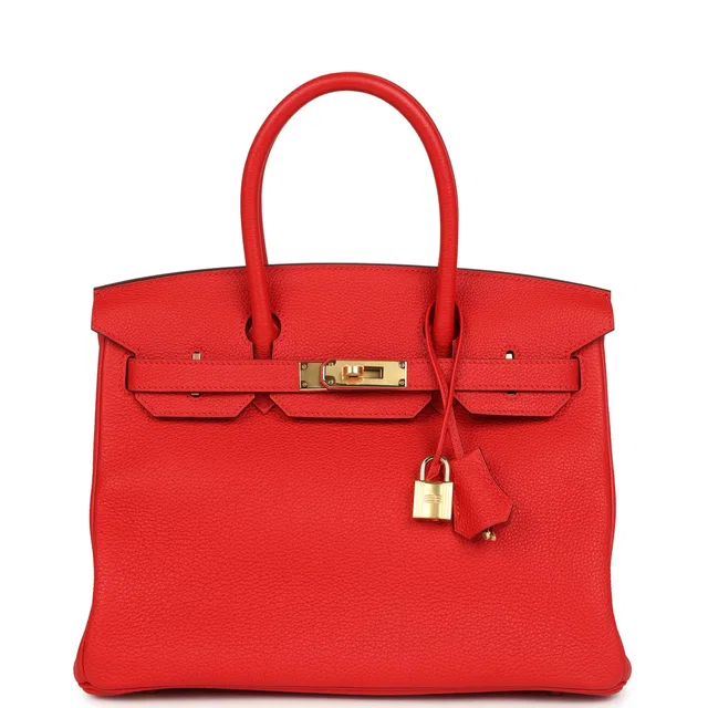 Hermès Birkin 30 Rouge de Coeur Togo Gold Hardware in Red Togo leather from Madison Avenue Couture