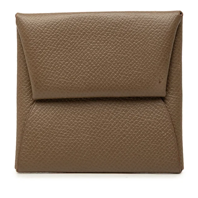 Brown Hermès Epsom Bastia Change Purse Coin Pouch in Brown Epsom leather from Designer Revival