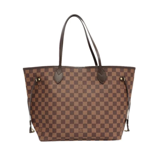 Louis Vuitton Ten Neverfull MM Tote Bag Damier Brown Gold in Brown Canvas from The Reluxe