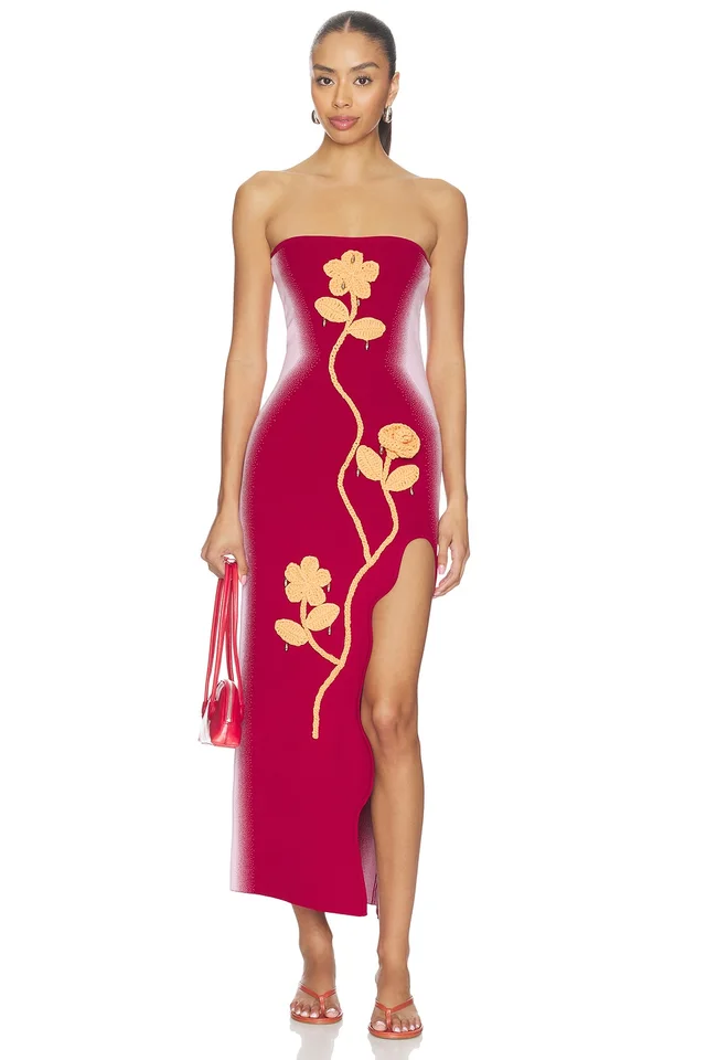 PH5 Sherry Crochet Maxi Tank Dress in Red Wine, photo 2 of 6 from REVOLVE (Canada)