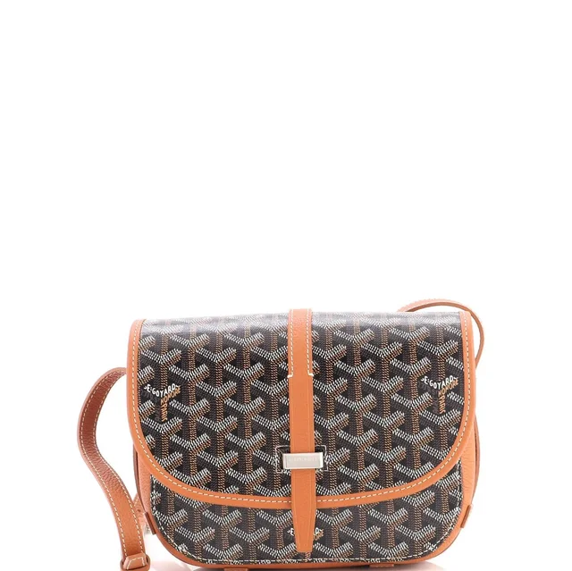Goyard Belvedere III Messenger Bag Coated Canvas with Leather PM in red|brown Coated canvas from Rebag