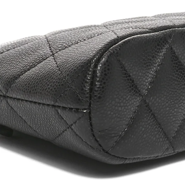 Chanel Caviar Quilted Mini Classic Clutch in Black Caviar leather from FASHIONPHILE, photo 8 of 10