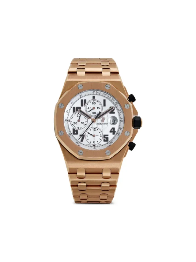 Audemars Piguet pre-owned 2012 Royal Oak Offshore 42mm - unisex - Rose Gold - One Size - White in white from Farfetch