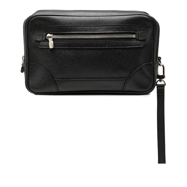 Black Louis Vuitton Taiga Neo Pavel Clutch Bag in Black Leather from Designer Revival