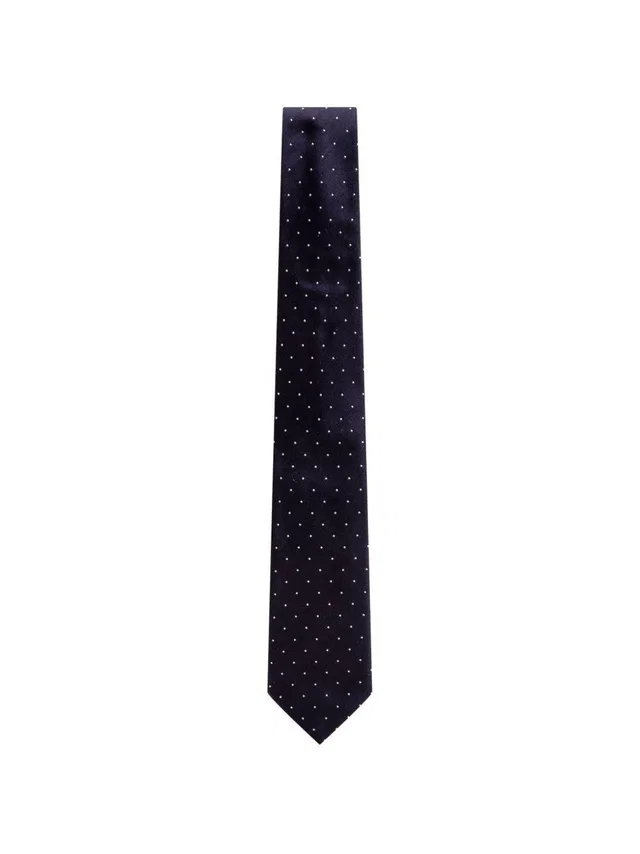 Tom Ford Polka-Dot Silk Necktie — Navy Neckties in Navy Silk from HEWI