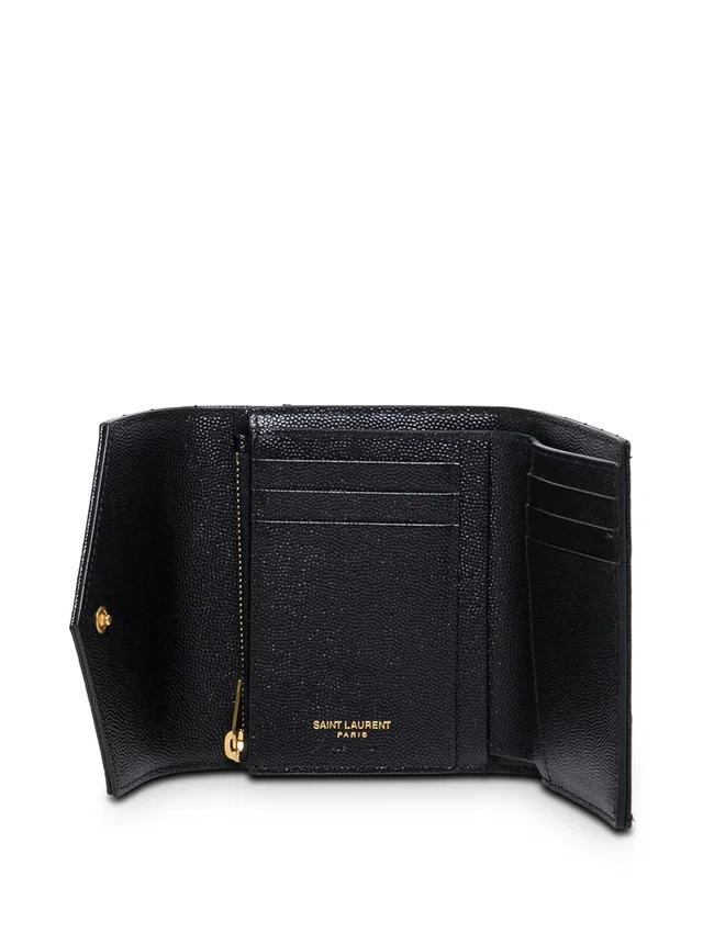 Saint Laurent Wallet — Black Calf Leather in Black Calfskin from HEWI