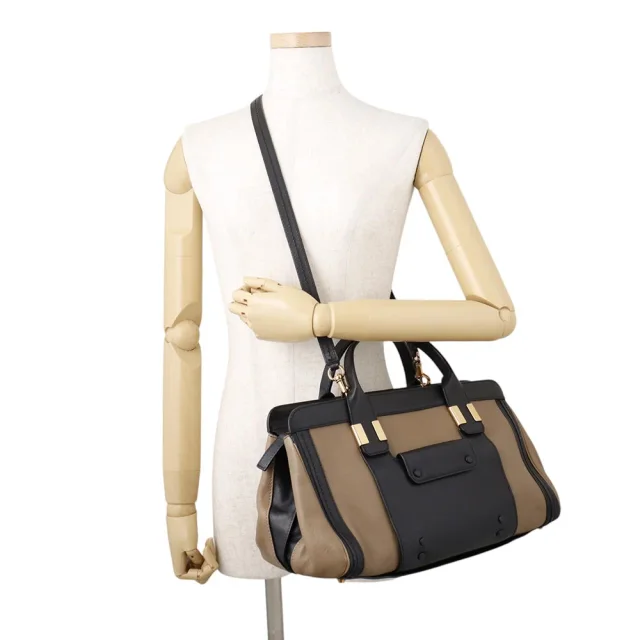 Chloé Alice 2way Shoulder Bag Black/Brown Leather in Black Leather from GALLERY RARE, photo 4 of 18