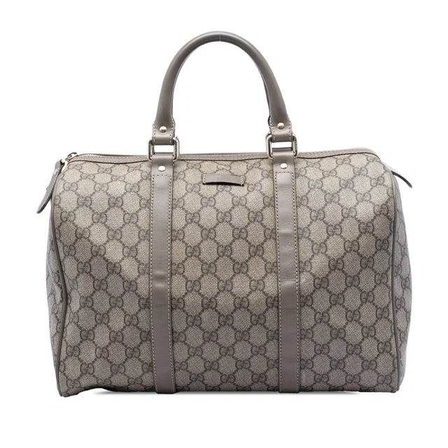 Beige Gucci Medium GG Supreme Joy Boston Bag in Beige Coated canvas from Designer Revival, photo 1 of 1