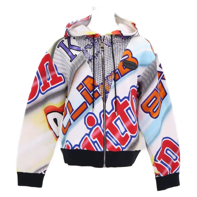 Louis Vuitton Sequin Graphic Statement Zip Up Hoodie from The Reluxe