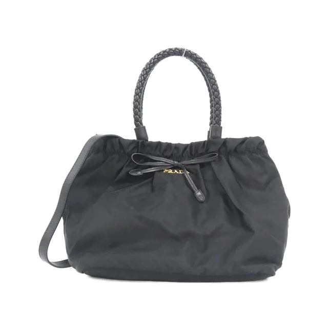 Prada BN1970 bag in NERO / GOLD metal fittings TESSUTO BOW from KOMEHYO