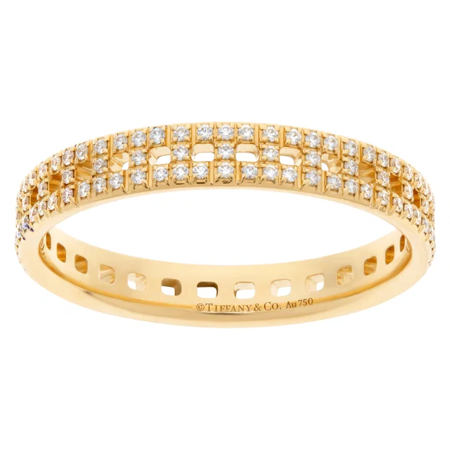 Tiffany & Co. True T Narrow ring 18k rose gold with diamonds in Pink Rose Gold from Gray And Sons