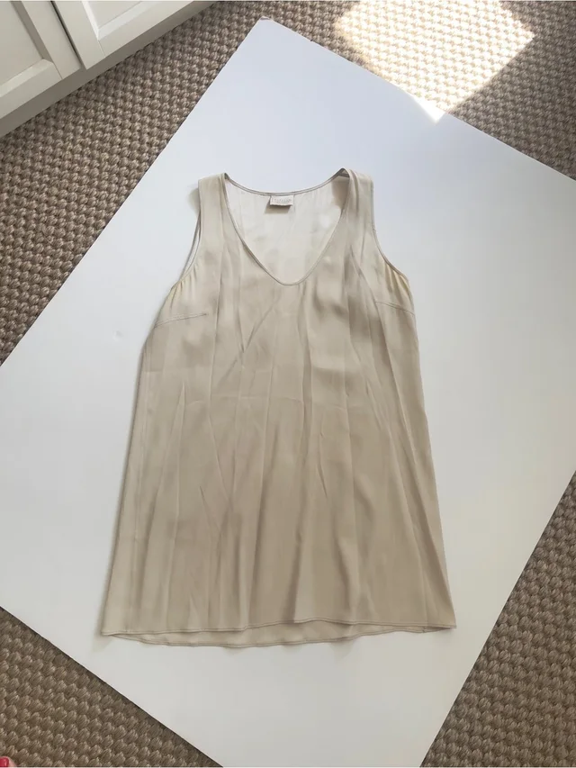 Brunello Cucinelli Cream Silk-Blend Tank Top in White Silk from Poshmark
