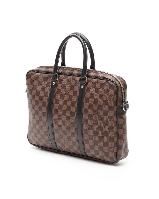 Louis Vuitton Damier Ebene Porte-Documents Voyage PM Bag in Brown from A Retro Tale, photo 2 of 7