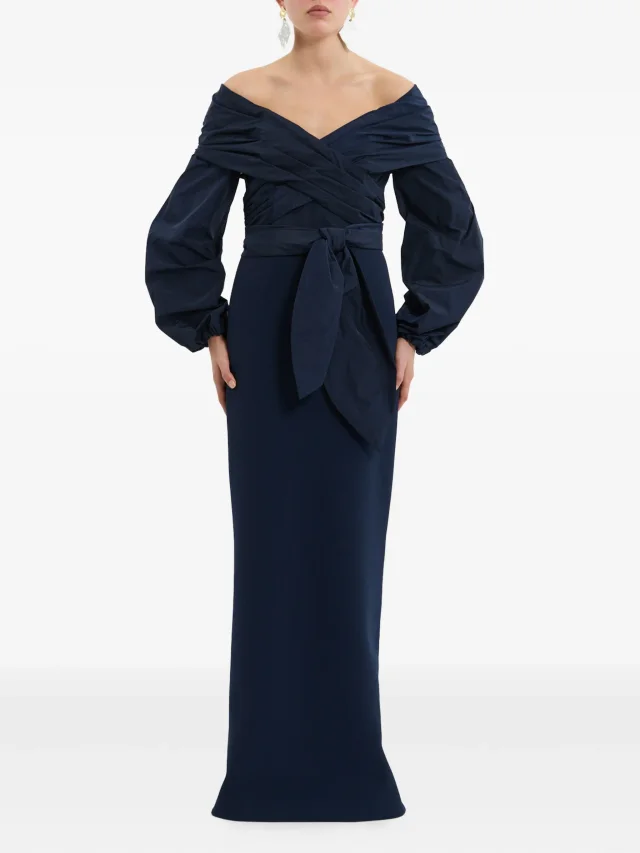 Rebecca Vallance off-shoulder bow gown, photo 2 of 2 from FARFETCH