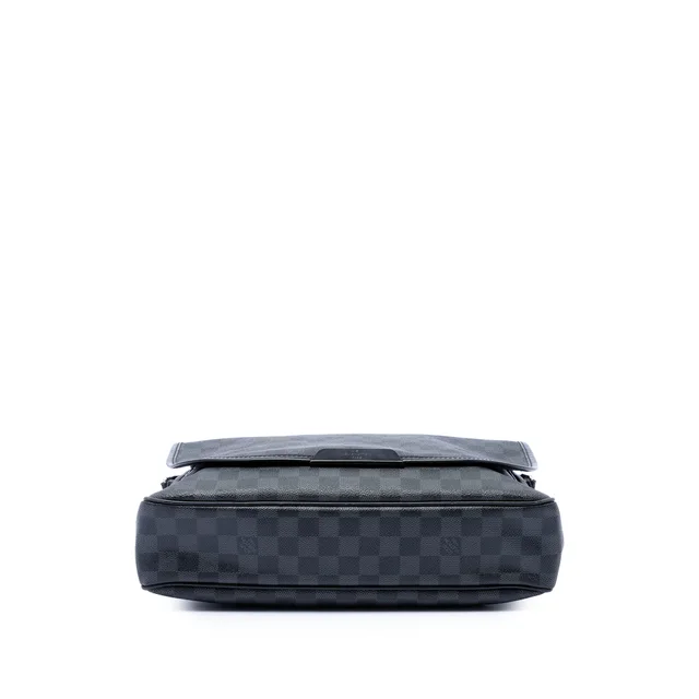 Black Louis Vuitton Damier Graphite Daniel MM Crossbody Bag in Black Canvas from Designer Revival, photo 2 of 2