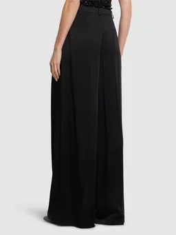Michael Kors Collection Wide-leg trousers with pleats in 71% Acetate, 29% Viscose, photo 3 of 5 from LUISAVIAROMA