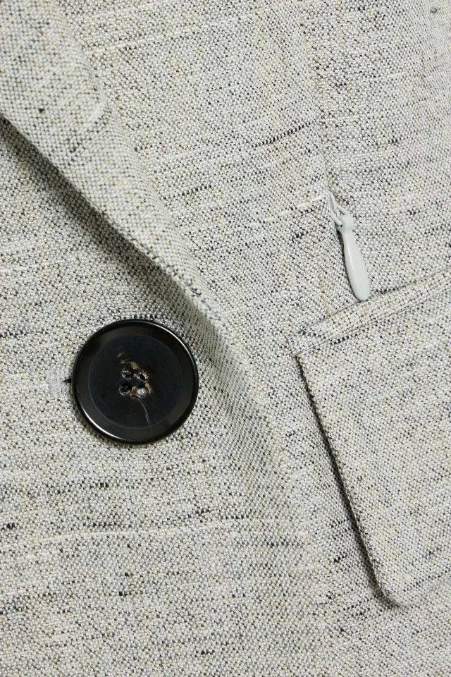 Proenza Schouler Hadley Double-Breasted Tweed Blazer in Grey, photo 4 of 4 from THE OUTNET