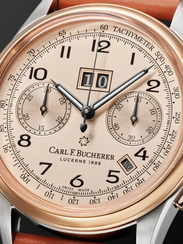 CARL F. BUCHERER Heritage BiCompax Annual Limited Edition Automatic Chronograph 18-Karat Rose Gold and Stainless Steel Watch, Ref. 00.10803.07.42.01 $11,600 30% off $8,120…, photo 6 of 9 from MR PORTER