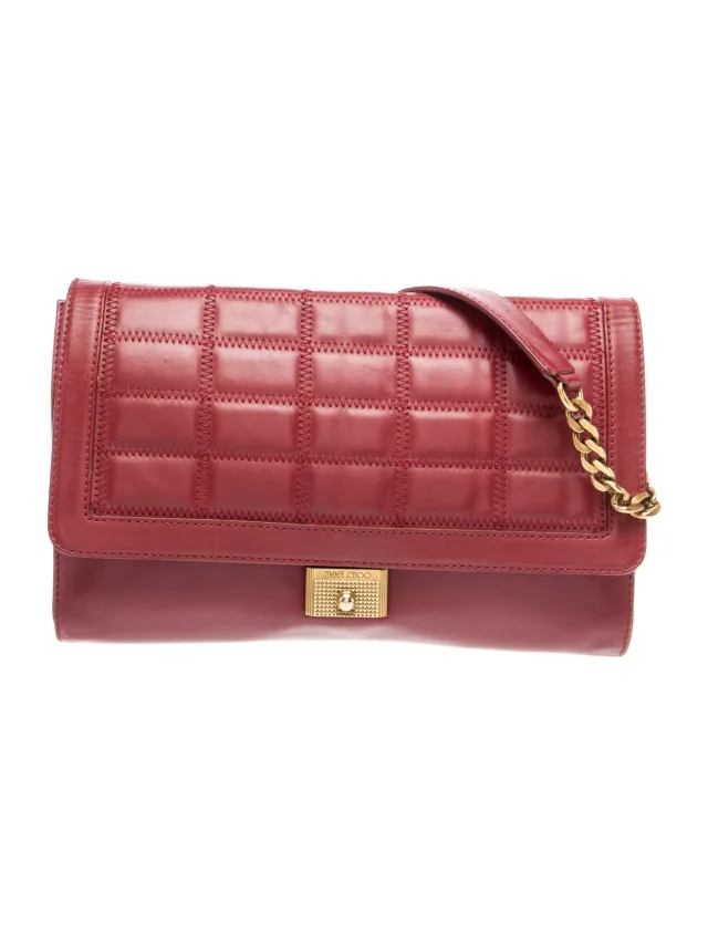 Jimmy Choo Leather Shoulder Bag in red Leather from The RealReal