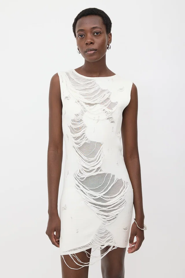 Maison Margiela Distressed Knit Dress from VSP Consignment