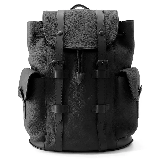 Louis Vuitton Backpack Monogram Taurillon Christopher PM Black in Black from The Reluxe