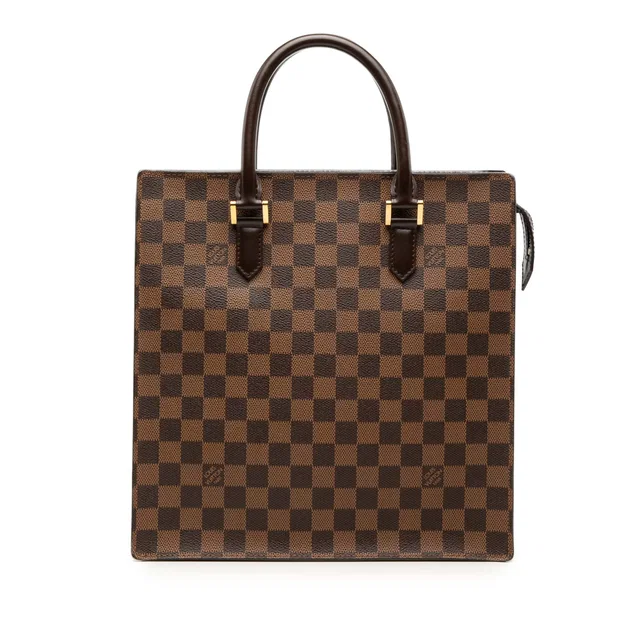 Brown Louis Vuitton Damier Ebene Venice Sac Plat Tote Bag in Brown Canvas from Designer Revival