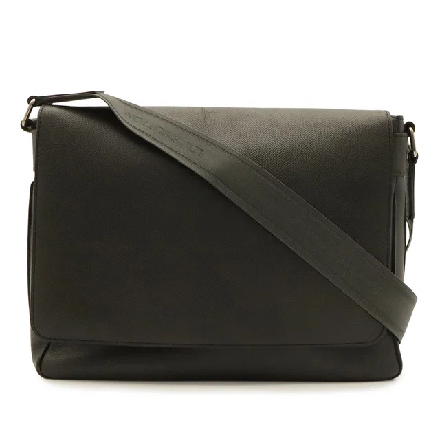 Louis Vuitton Taiga Roman MM Shoulder Bag Leather Boreal Dark Navy in Navy Leather from The Reluxe
