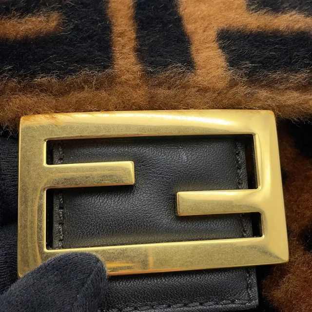 Fendi Zucca mamma bucket Brown/Black8BR600 Fur Leather in Brown Leather from GALLERY RARE, photo 10 of 15