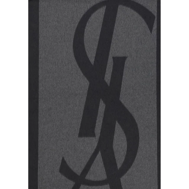 Saint Laurent Gray Silk Scarf in Grey Silk from HEWI, photo 2 of 2