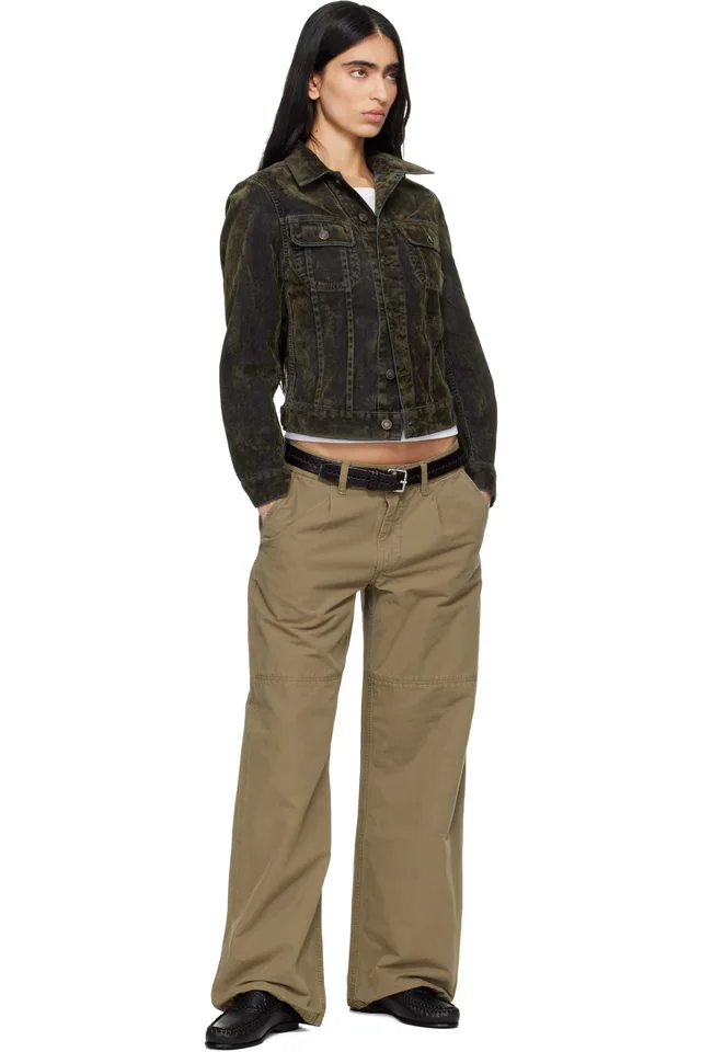 JEANERICA Khaki Mina Trousers, photo 5 of 5 from SSENSE