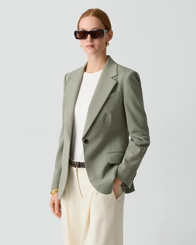 Theory Lynnia Blazer in Wool Gabardine, photo 3 of 7 from Theory