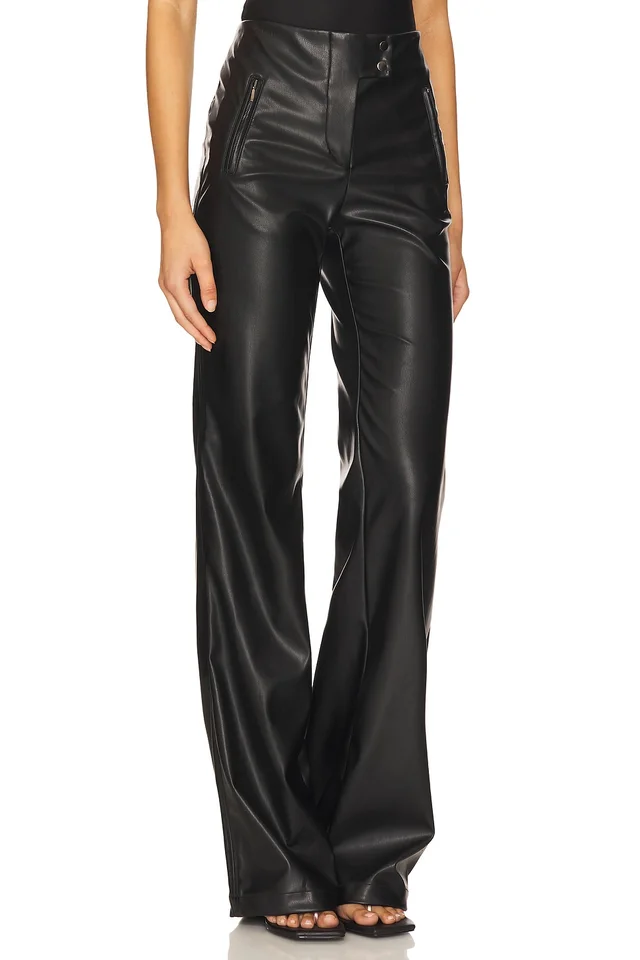 Heroine Sport Aimee Leather Pant in Black, photo 2 of 6 from REVOLVE (Canada)