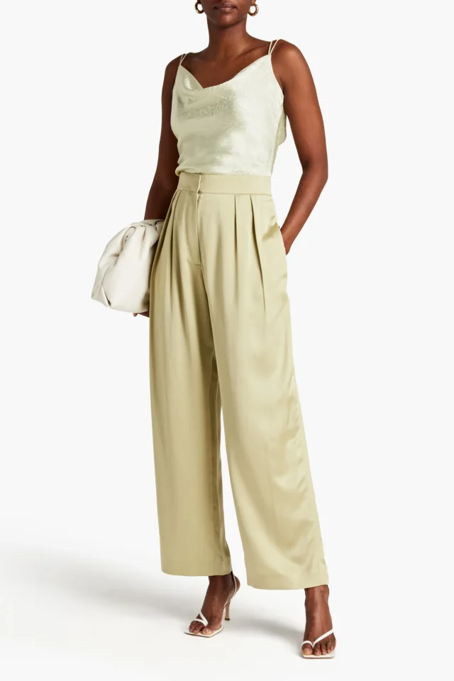 Roksanda Nixie Draped Crinkled-Satin Camisole, photo 2 of 4 from THE OUTNET