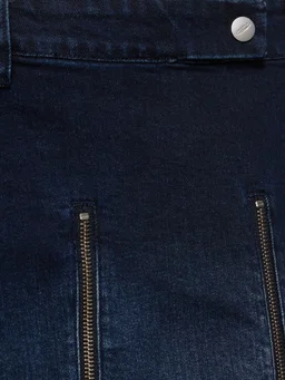 Cannari Concept Flared skirt with decorative zips in 98% Cotton, 2% Elastane, photo 4 of 5 from LUISAVIAROMA